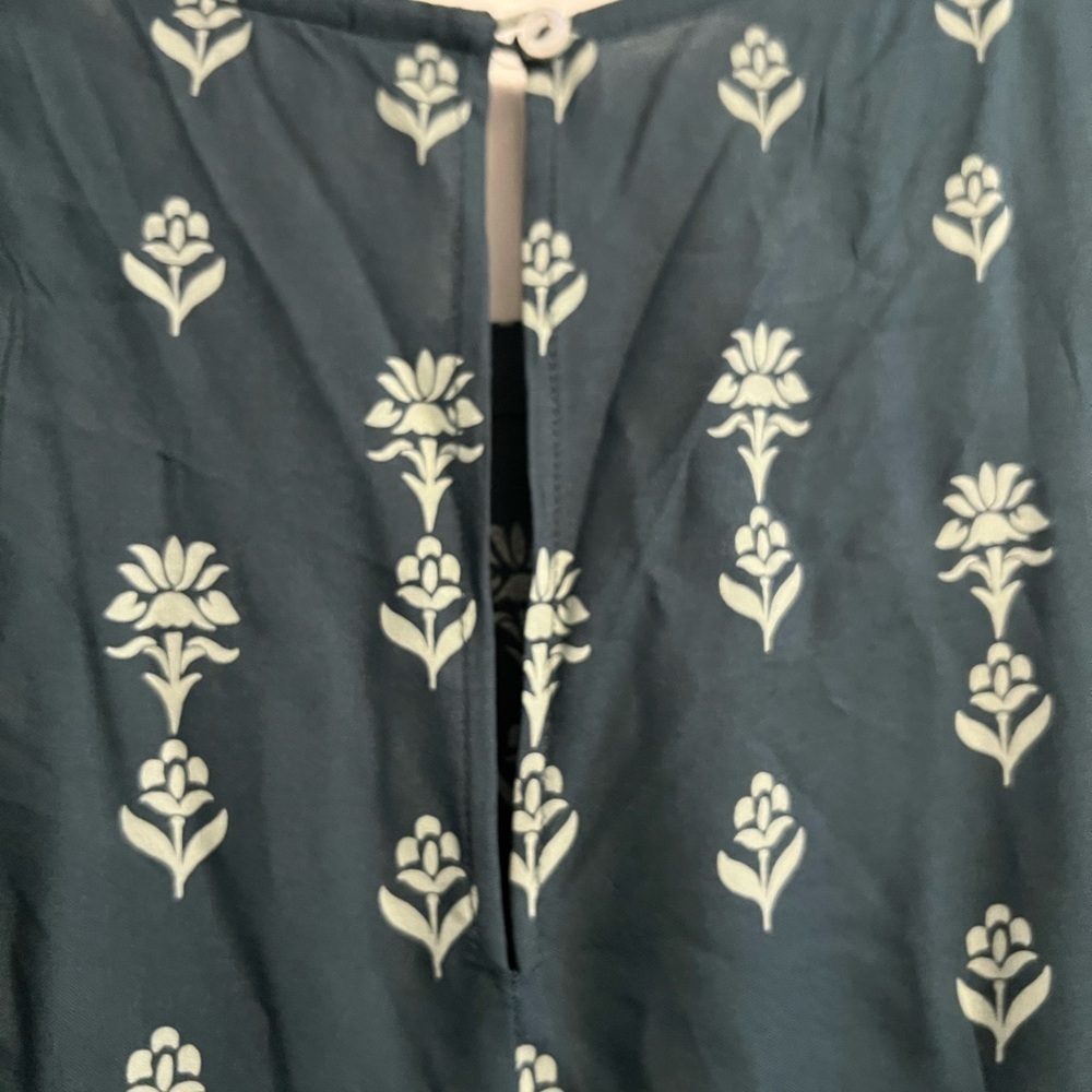 Biba Green Block Print Dress - Picture 4 of 5